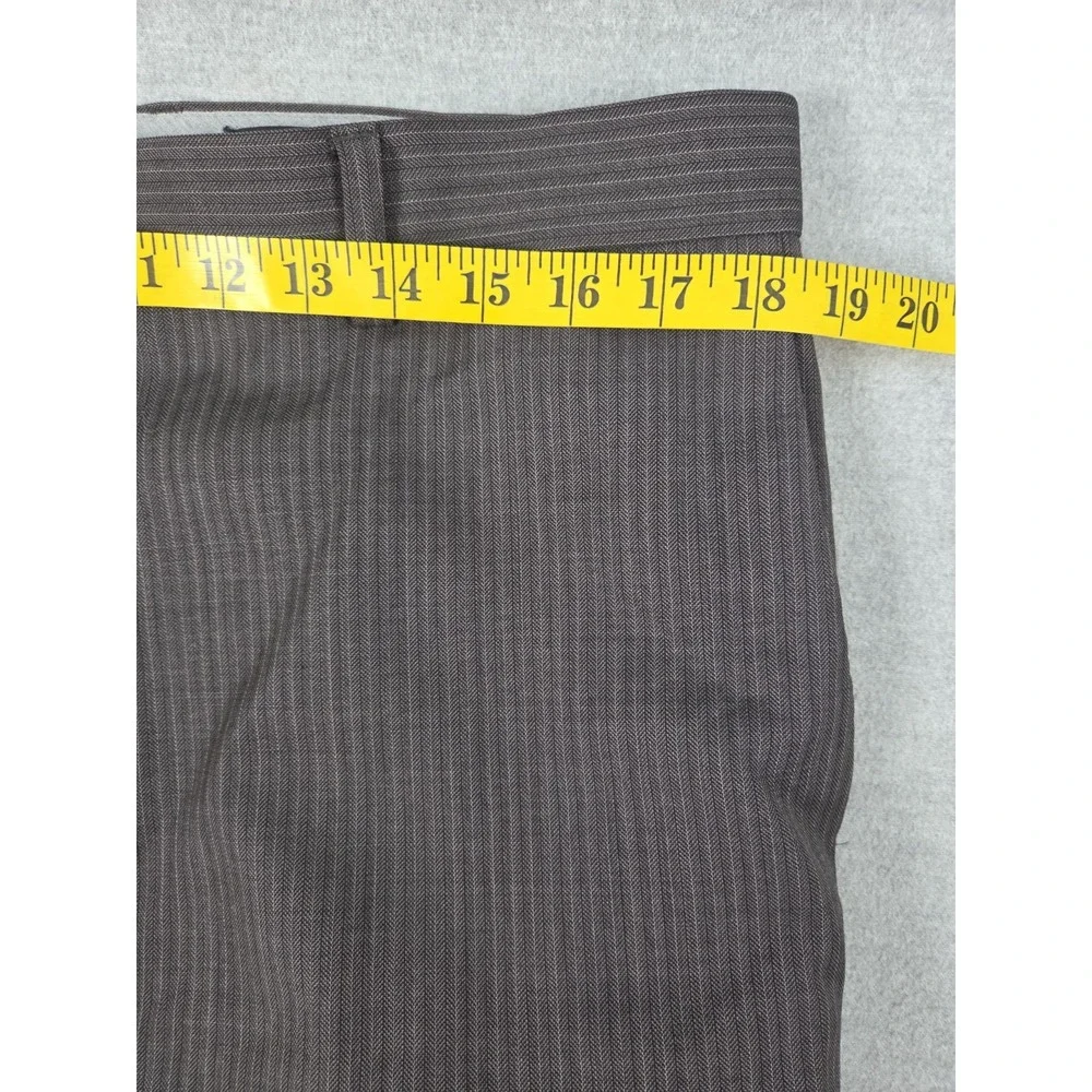 BANANA REPUBLIC Classic 36x30 Wool Dress Trousers Pants Brown Herringbone Career